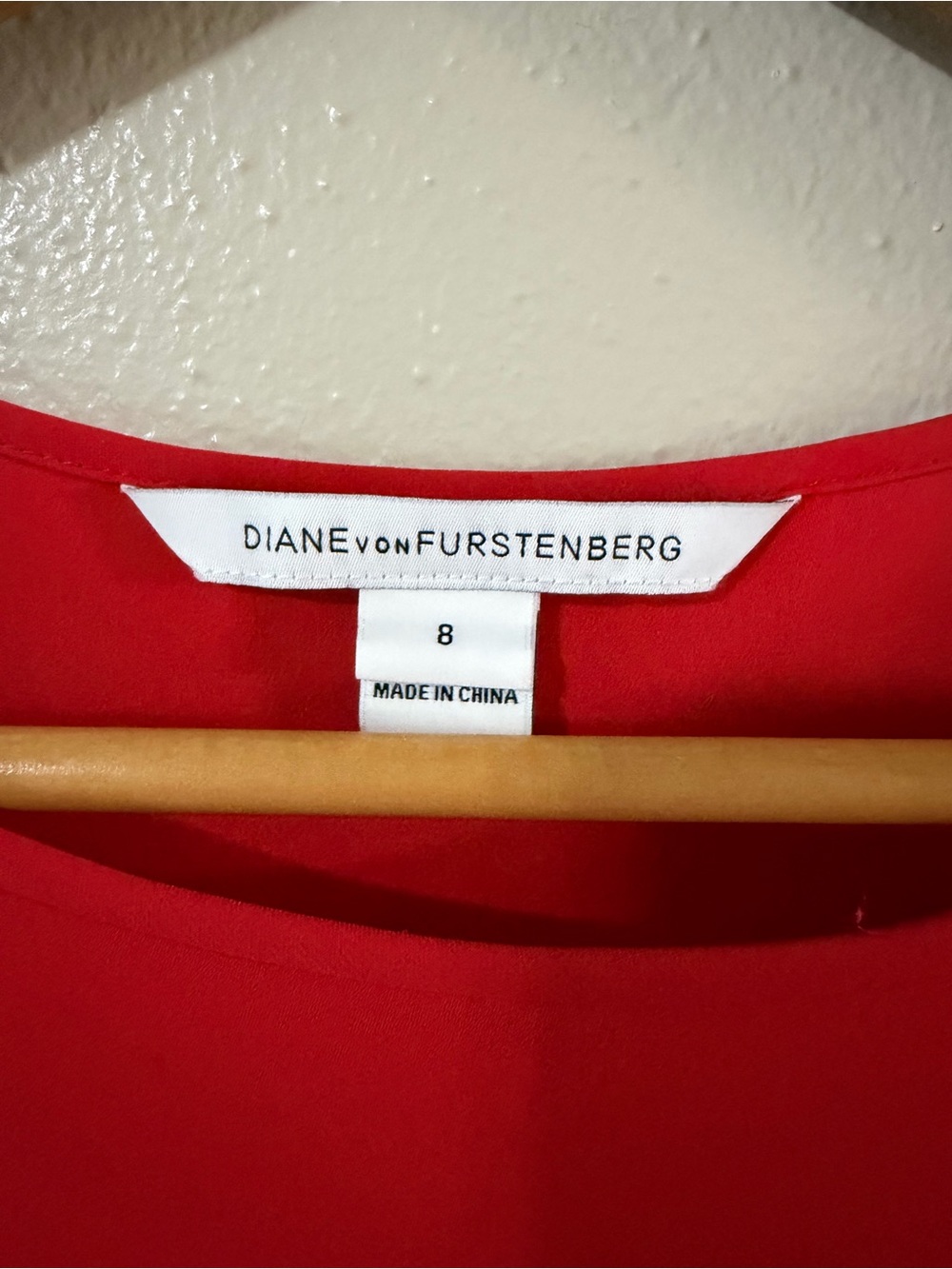 Diane Von Furstenberg | Silk Blend Zoe Tie Waist Red Dress, size 8 - Picture 7 of 12